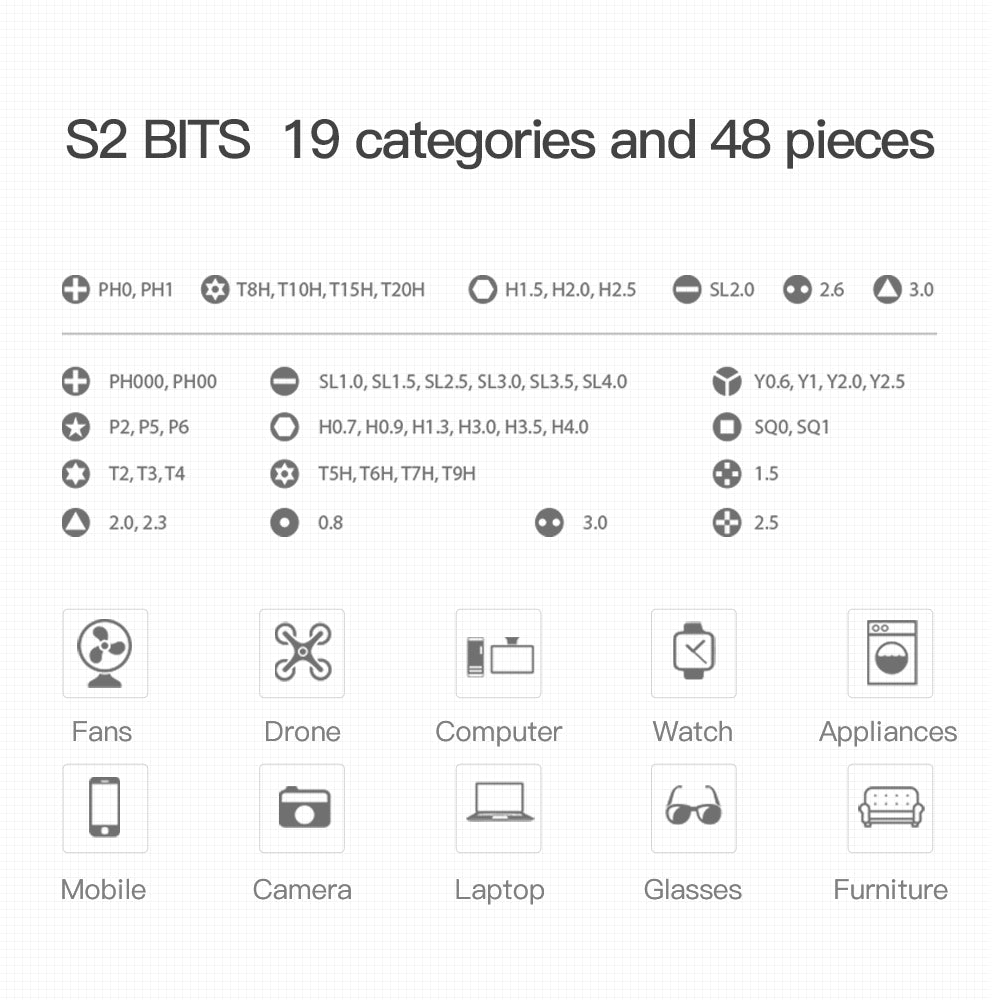 KING'SDUN KS-882038 62-in-1 Precision Repair Electric Screwdriver Set with 48 Bits Portable Handheld Screwdriver