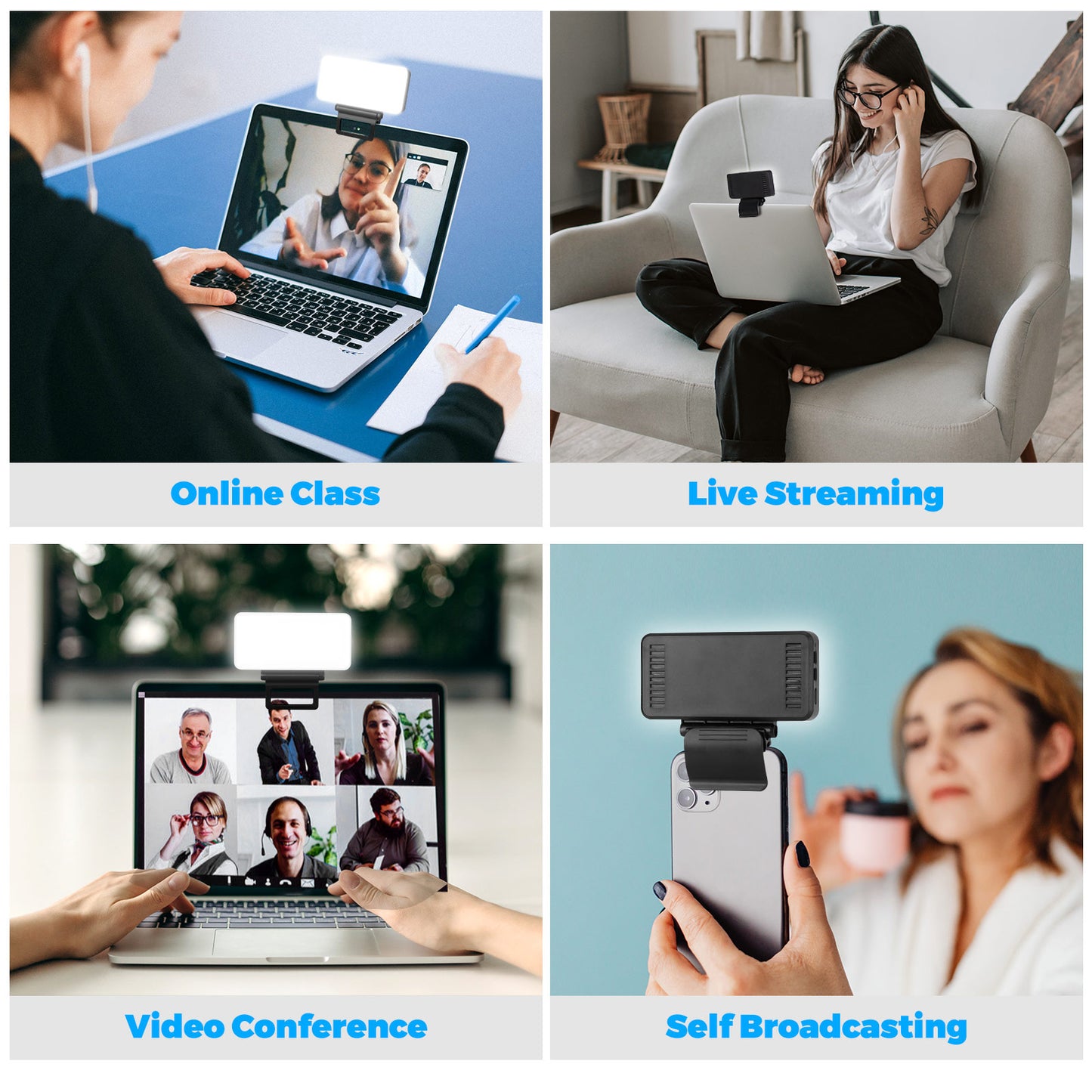 Z1 Mini Pocket Clip Light Desktop Video Portable LED Light Camera Fill Light for Mobile Phone Conference Light