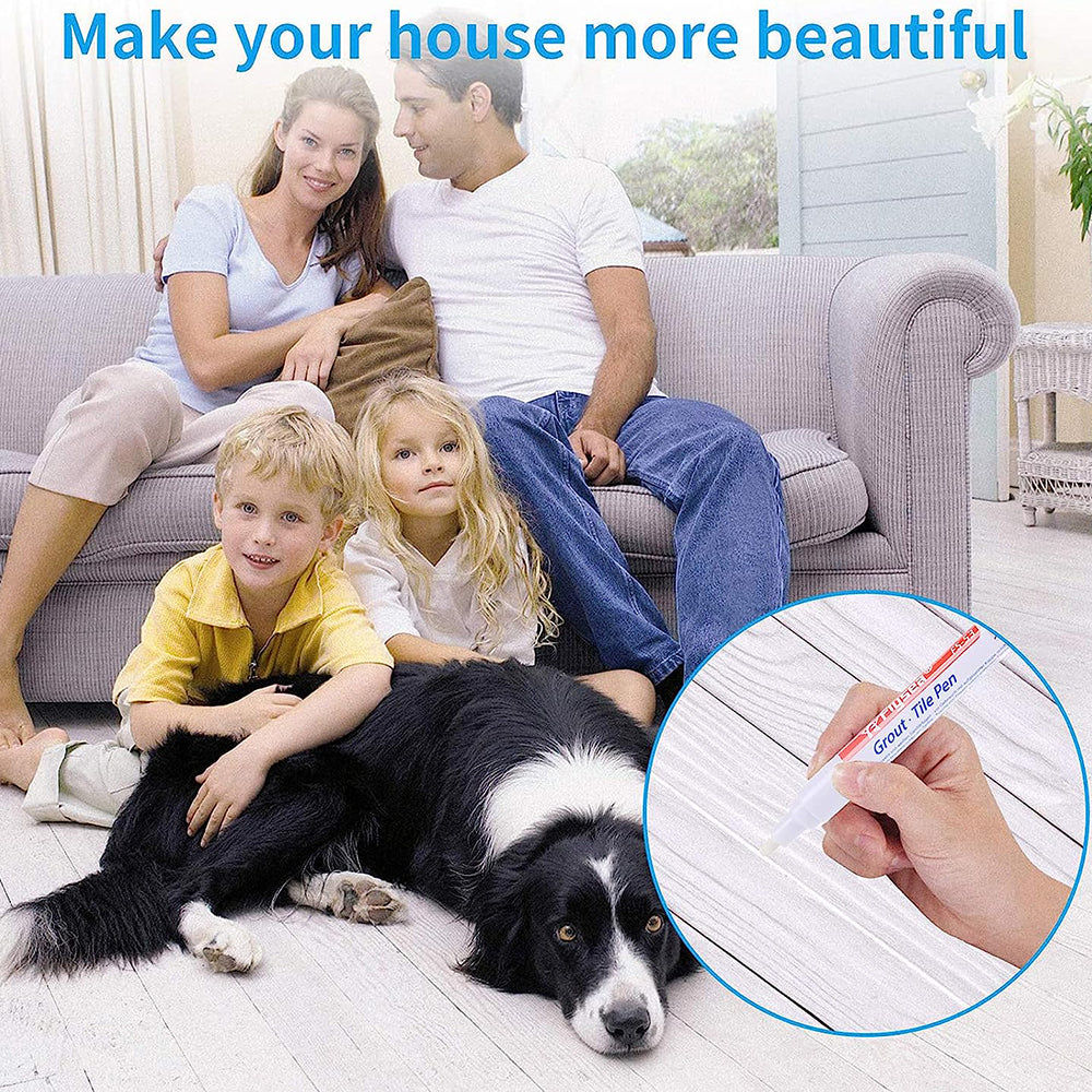 Flysea FS-53 Bathroom Kitchen Tile Grout Filler Pen Wall Floor Tile Repair Marker Pen - Beige