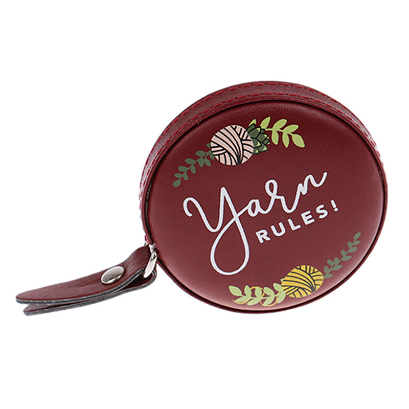 PU Leather Tape Measure Tool Clothing Measurement Retractable Mini Soft Ruler - Red