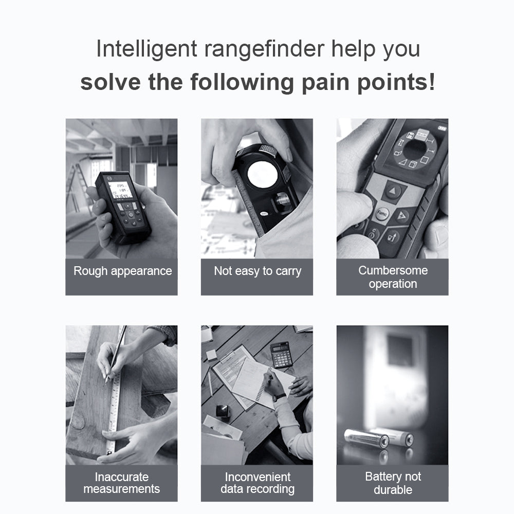 KS-701008 Laser Rangefinder Double Transmitting Single Receiving Clear LCD Screen Range Finder