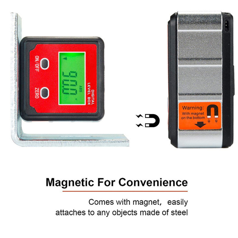 LCD Digital Inclinometer Electron Goniometers 4X90 Degree Magnetic Base Digital Protractor Angle Finder