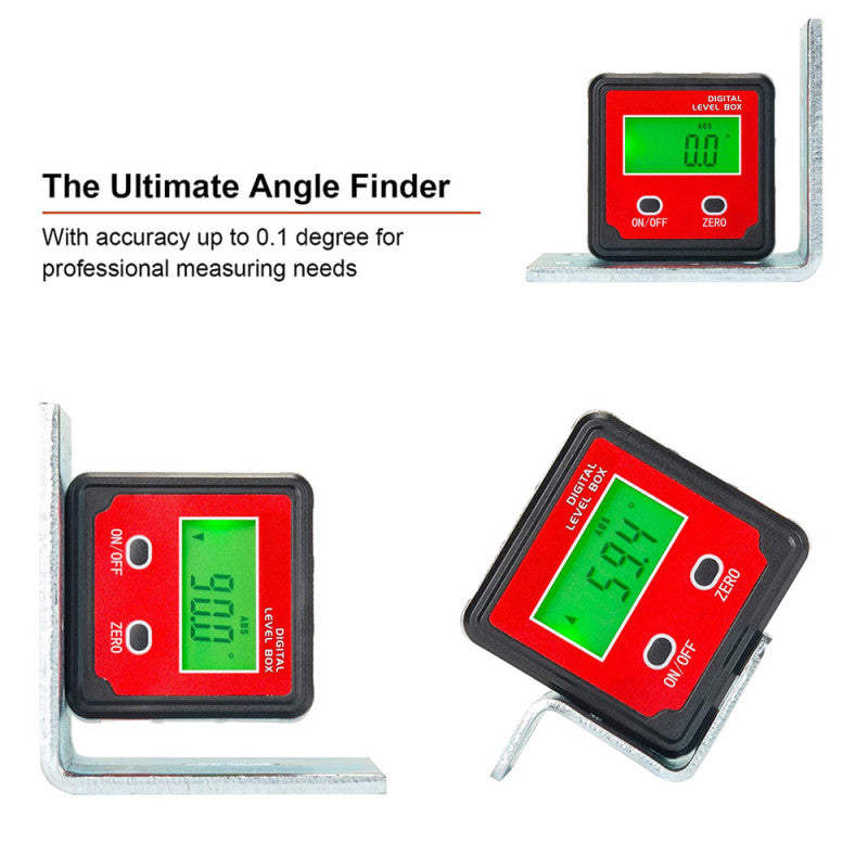 LCD Digital Inclinometer Electron Goniometers 4X90 Degree Magnetic Base Digital Protractor Angle Finder