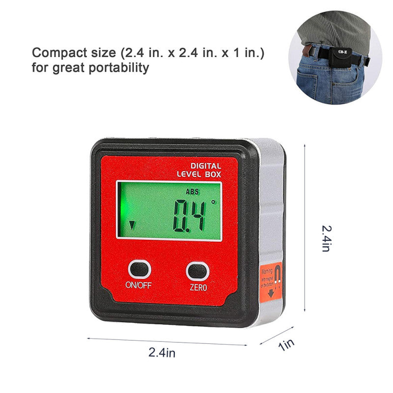 LCD Digital Inclinometer Electron Goniometers 4X90 Degree Magnetic Base Digital Protractor Angle Finder