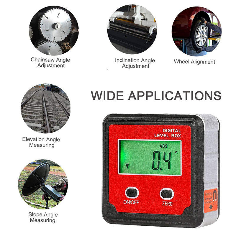 LCD Digital Inclinometer Electron Goniometers 4X90 Degree Magnetic Base Digital Protractor Angle Finder