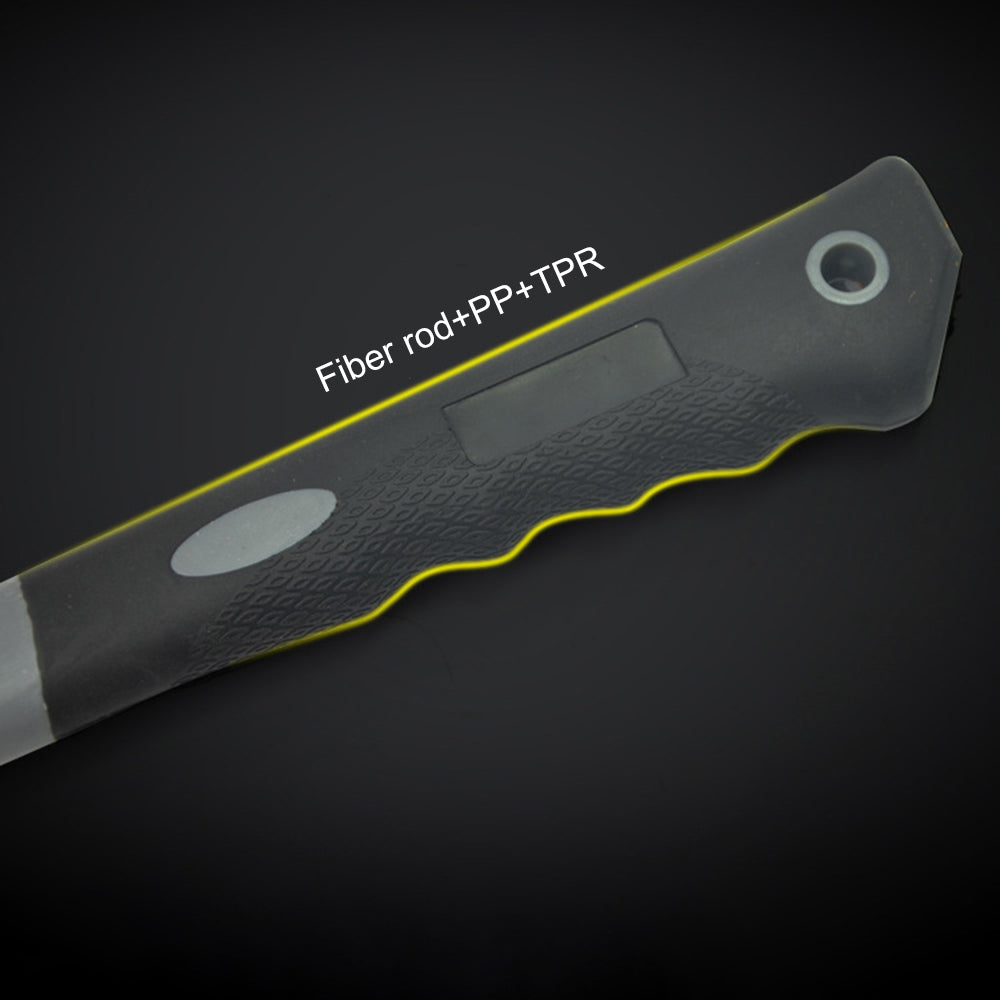 Camping Hammer Heavy Duty with Tent Stake Remover Steel Tent Hammer TPR Covered Handle Tent Mallet with Holding Strap - Orange