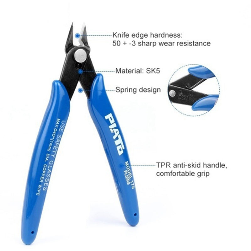1PC Electrical Wire Cable Cutter Mini Size One-Hand Operation Stainless Steel Wire Rope Cutter Heavy Duty Cable Cutting Tool