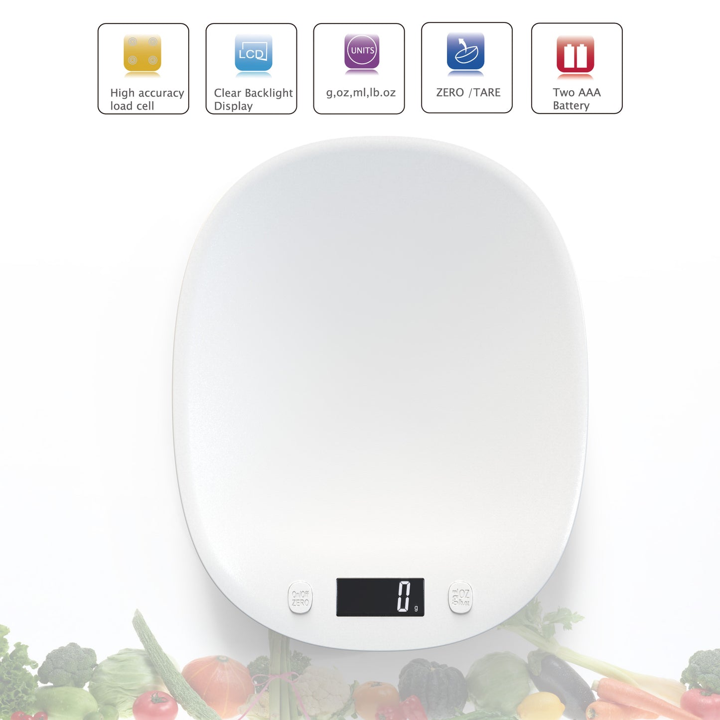 K16 10kg/1g Kitchen Digital Scale High Precision Food Scale Weighing Tool for Baking Cooking