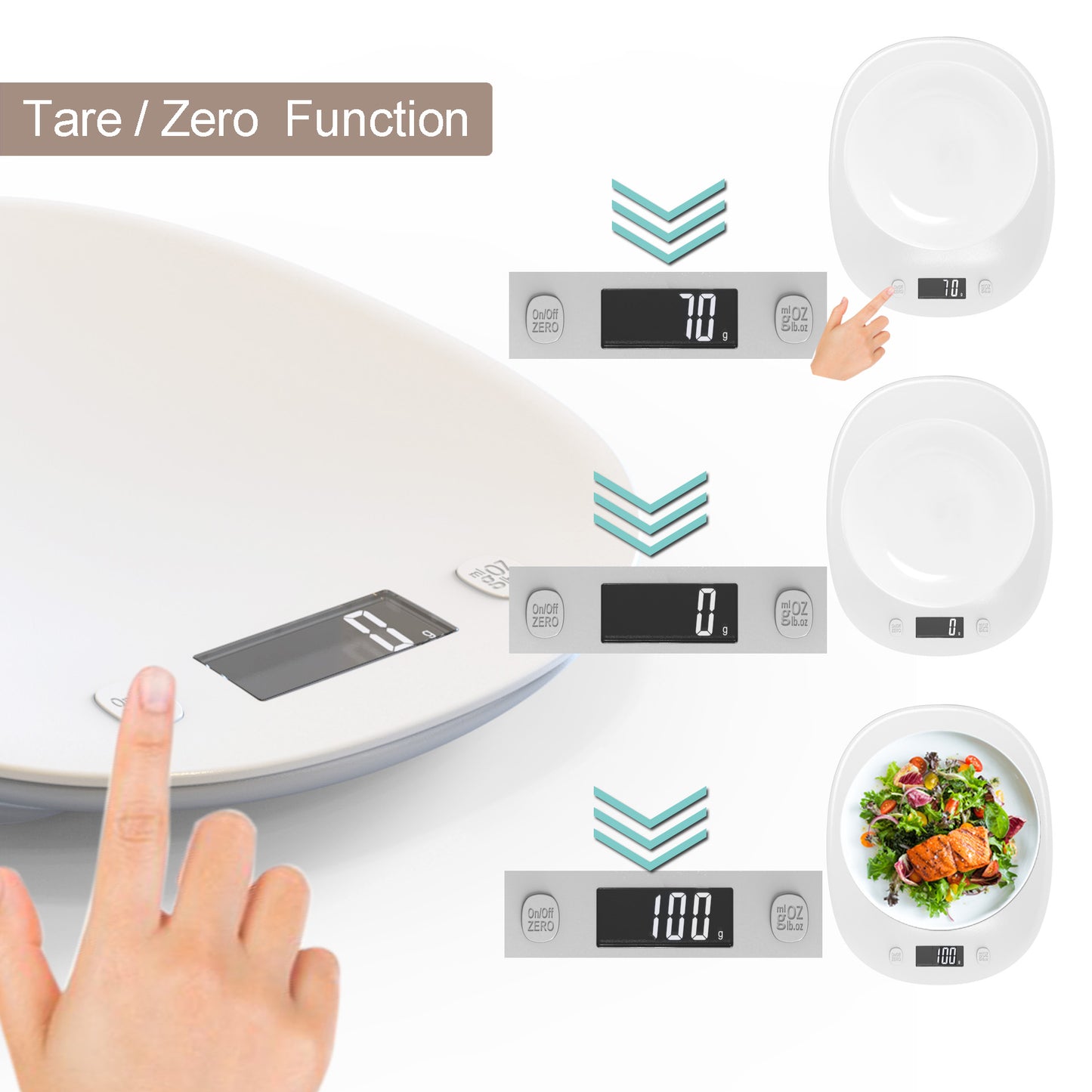 K16 10kg/1g Kitchen Digital Scale High Precision Food Scale Weighing Tool for Baking Cooking