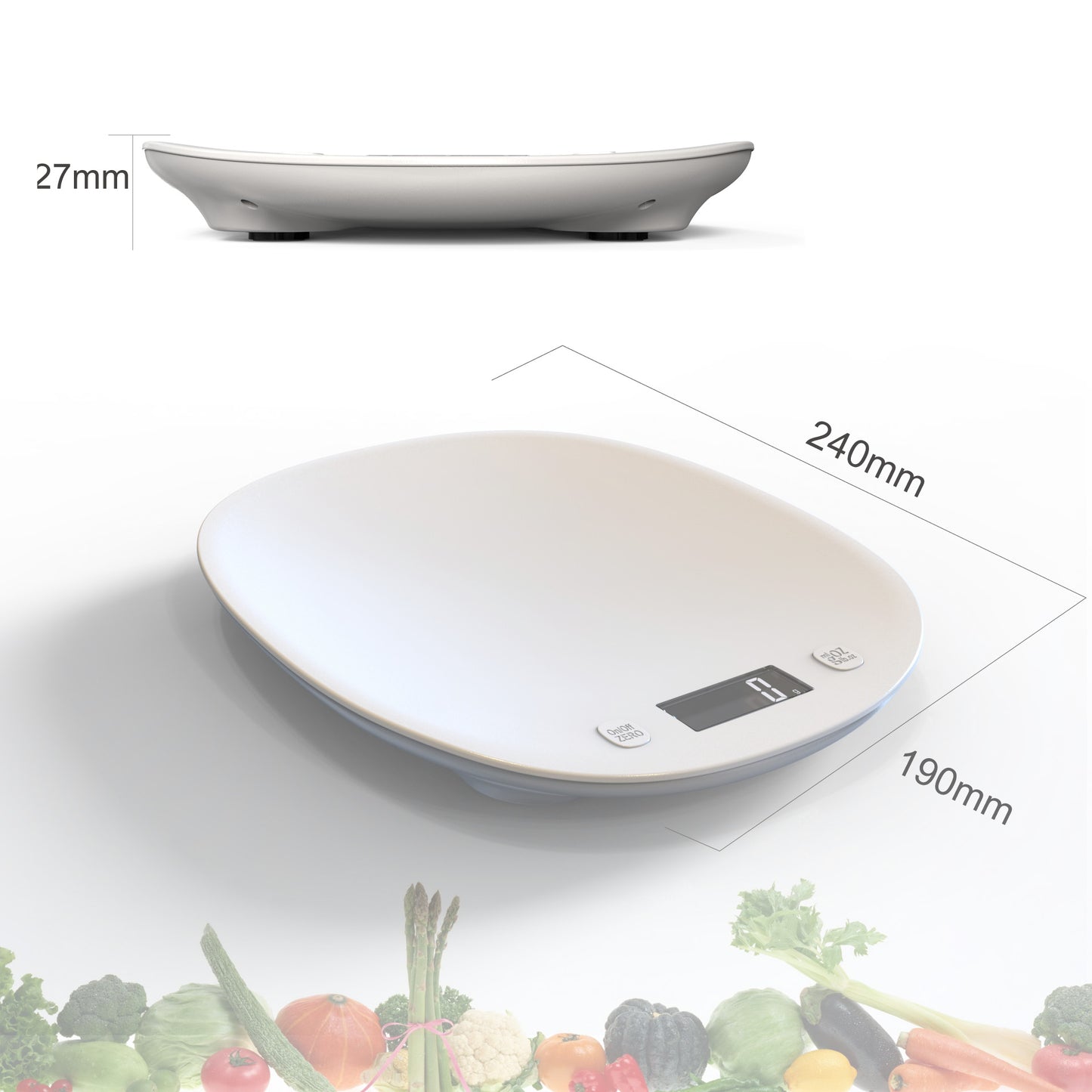 K16 10kg/1g Kitchen Digital Scale High Precision Food Scale Weighing Tool for Baking Cooking