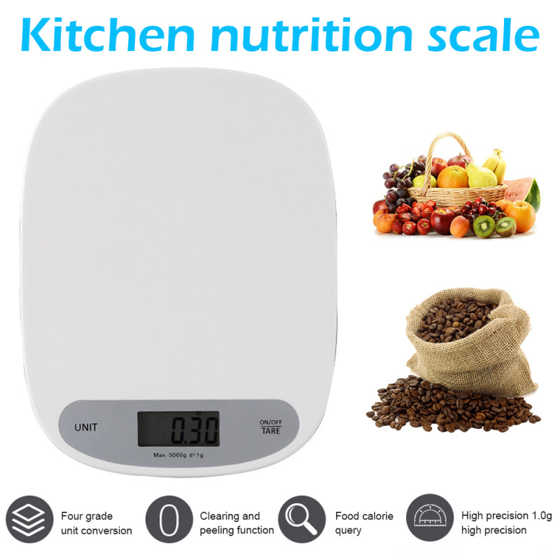 CK852 5000g/1g Electronic Kitchen Digital Scale LCD Display Cooking Baking Weight Scale (CE Certificated)