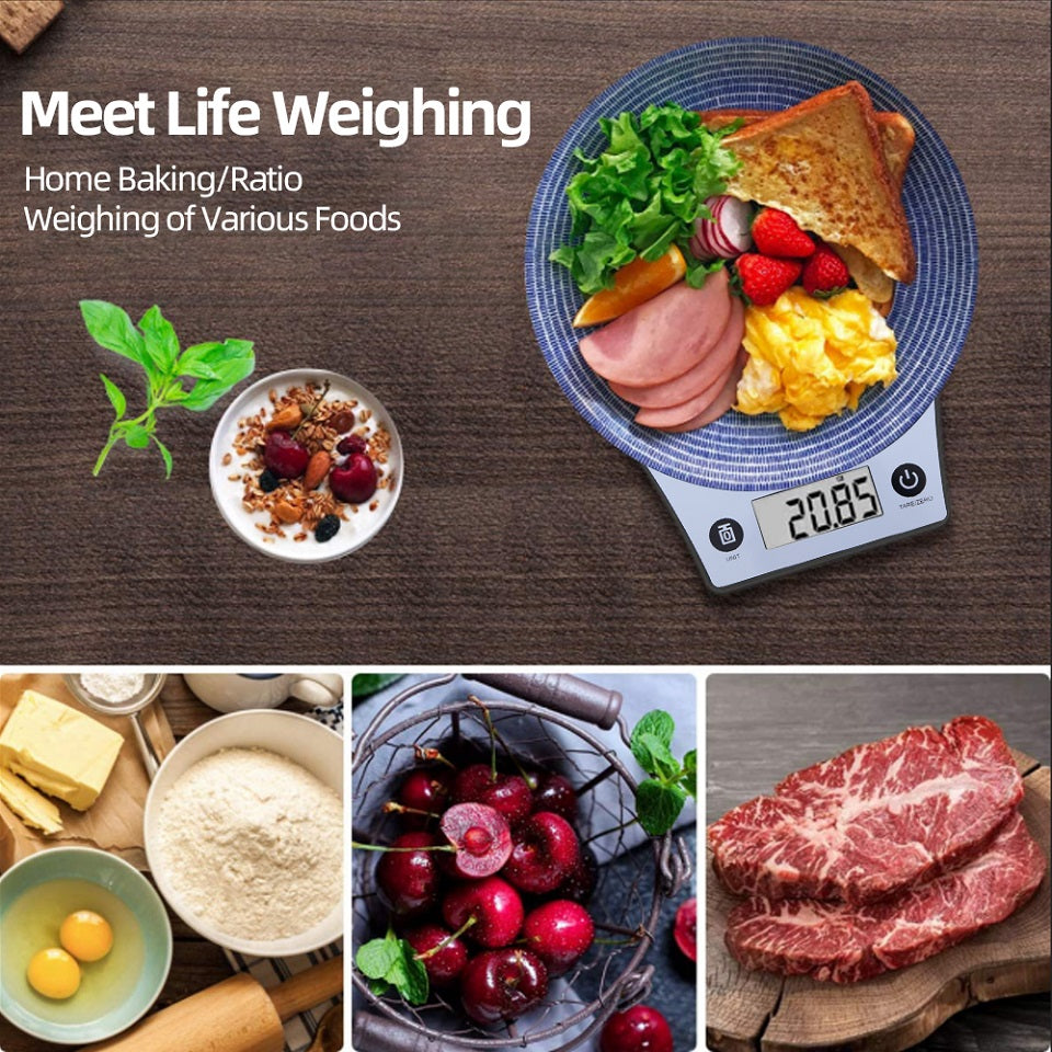 CK651 5000g/1g High Precision Kitchen Digital Scale Electronic LCD Display Cooking Baking Weight Measuring Food Scale (CE Certificated)