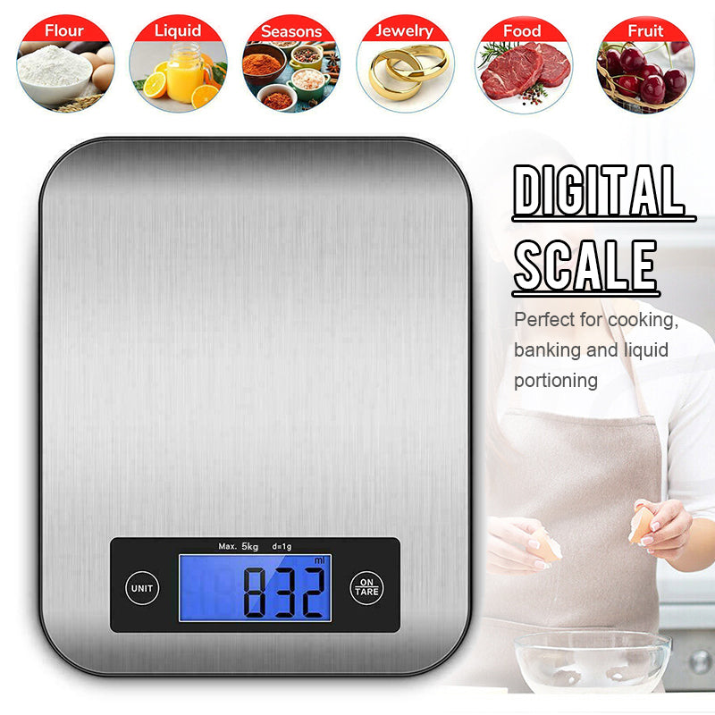 CK652 5000g/1g Accurate Kitchen Digital Scale Home Electronic LED Display Food Scale Cooking Baking Weight Measuring Tool (CE Certificated)
