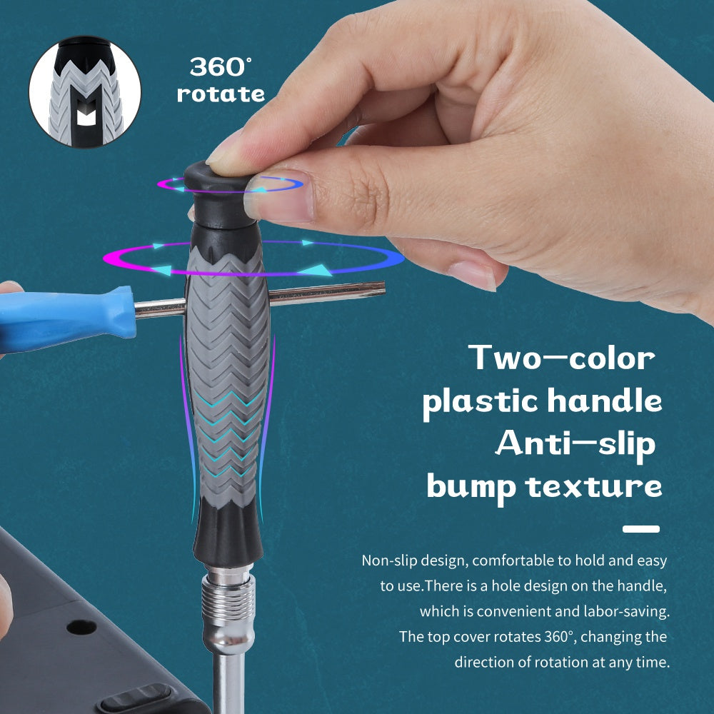 KING'SDUN KS-840116 126Pcs Precision Repair Tool Kit Portable Mini Screwdriver Set with 120-Bits / Cylinder Storage Box