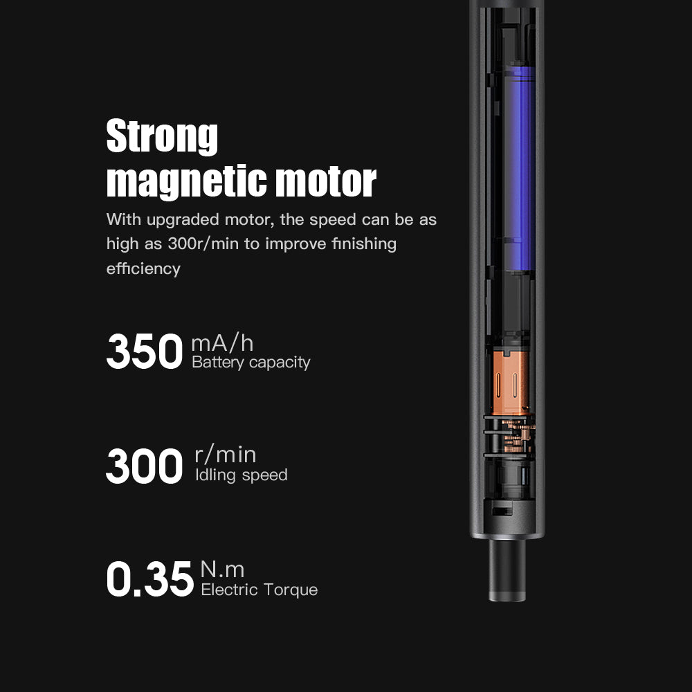 KING'SDUN KS-882040 3Pcs Electric Repair Tool Kit Portable Mini Screwdriver Set with 23 Bits, 8 High-Speed Steel Bits, 2 Polished Bits
