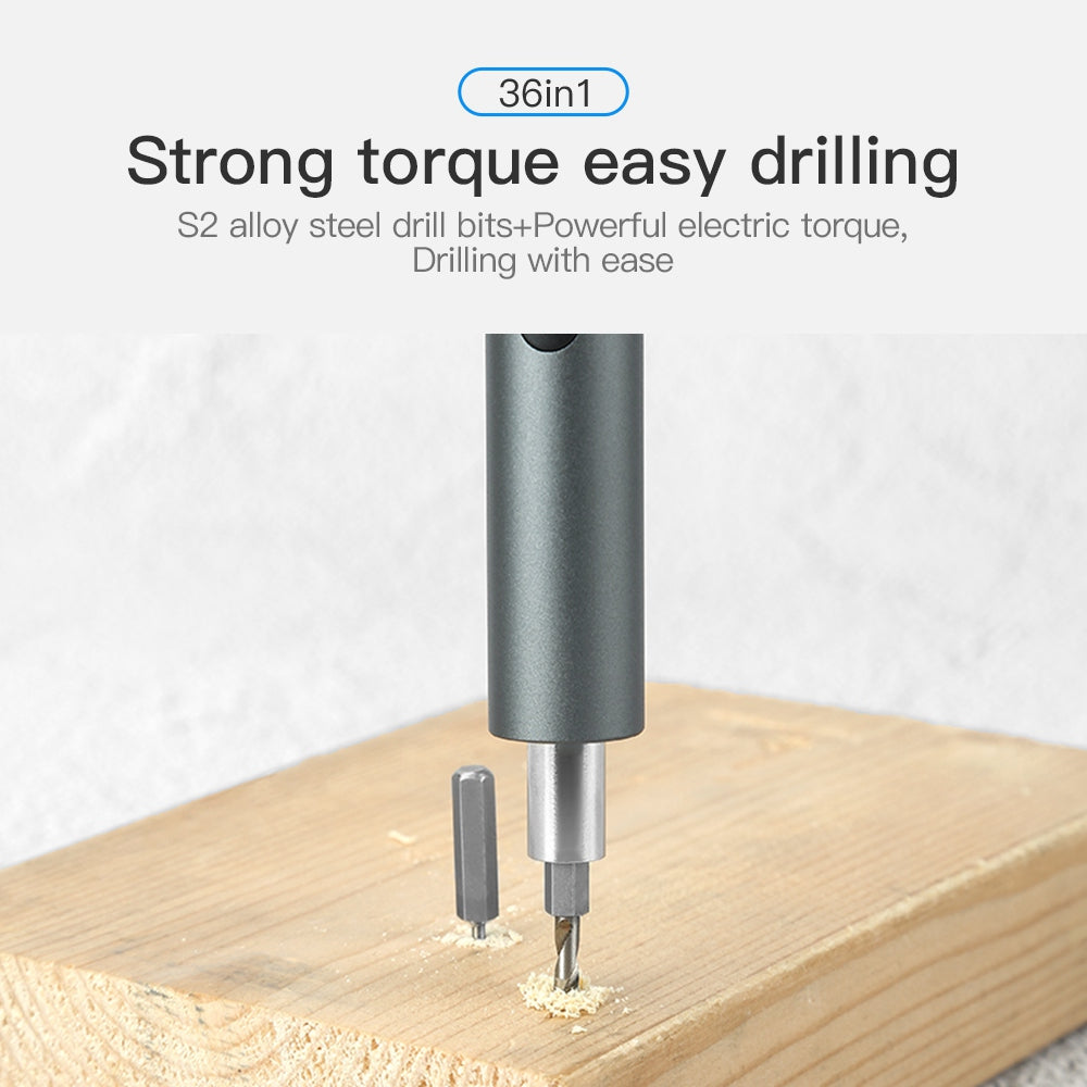 KING'SDUN KS-882040 3Pcs Electric Repair Tool Kit Portable Mini Screwdriver Set with 23 Bits, 8 High-Speed Steel Bits, 2 Polished Bits