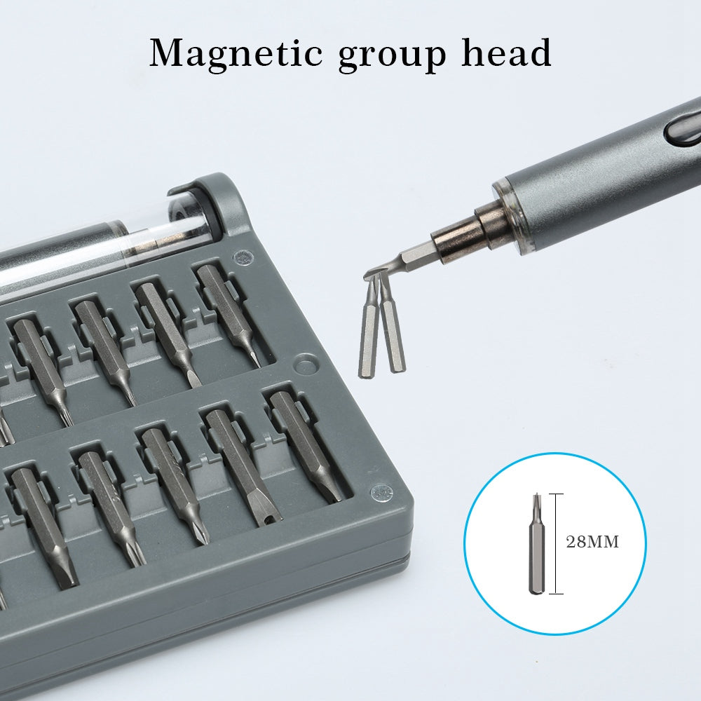 KING'SDUN KS-882025 59 in 1 Electric Repair Tool Kit with 55Pcs Bits Magnetic Mini Screwdriver Set for Watches, Cameras, Drones