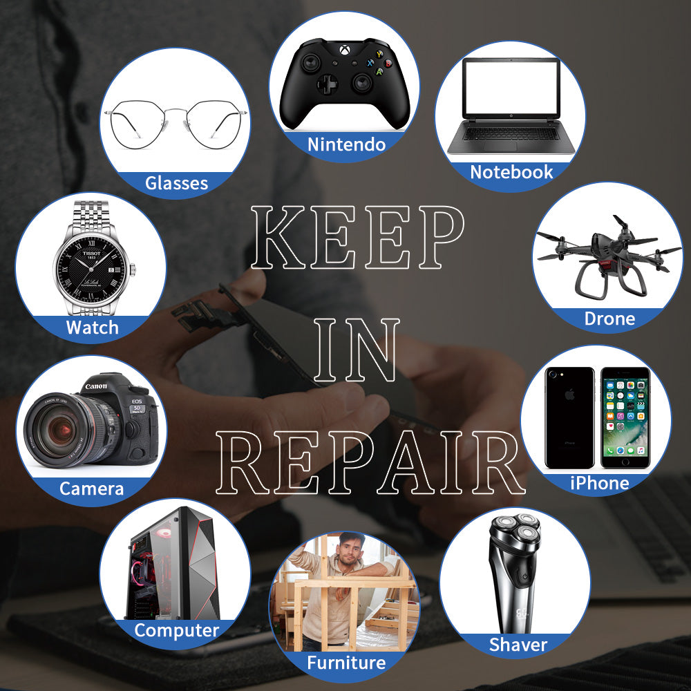 KING'SDUN KS-840126 117Pcs Precision Screwdriver Set with 108-Bits / Magnetizer Portable Repair Tool Kit for Watches, Cameras