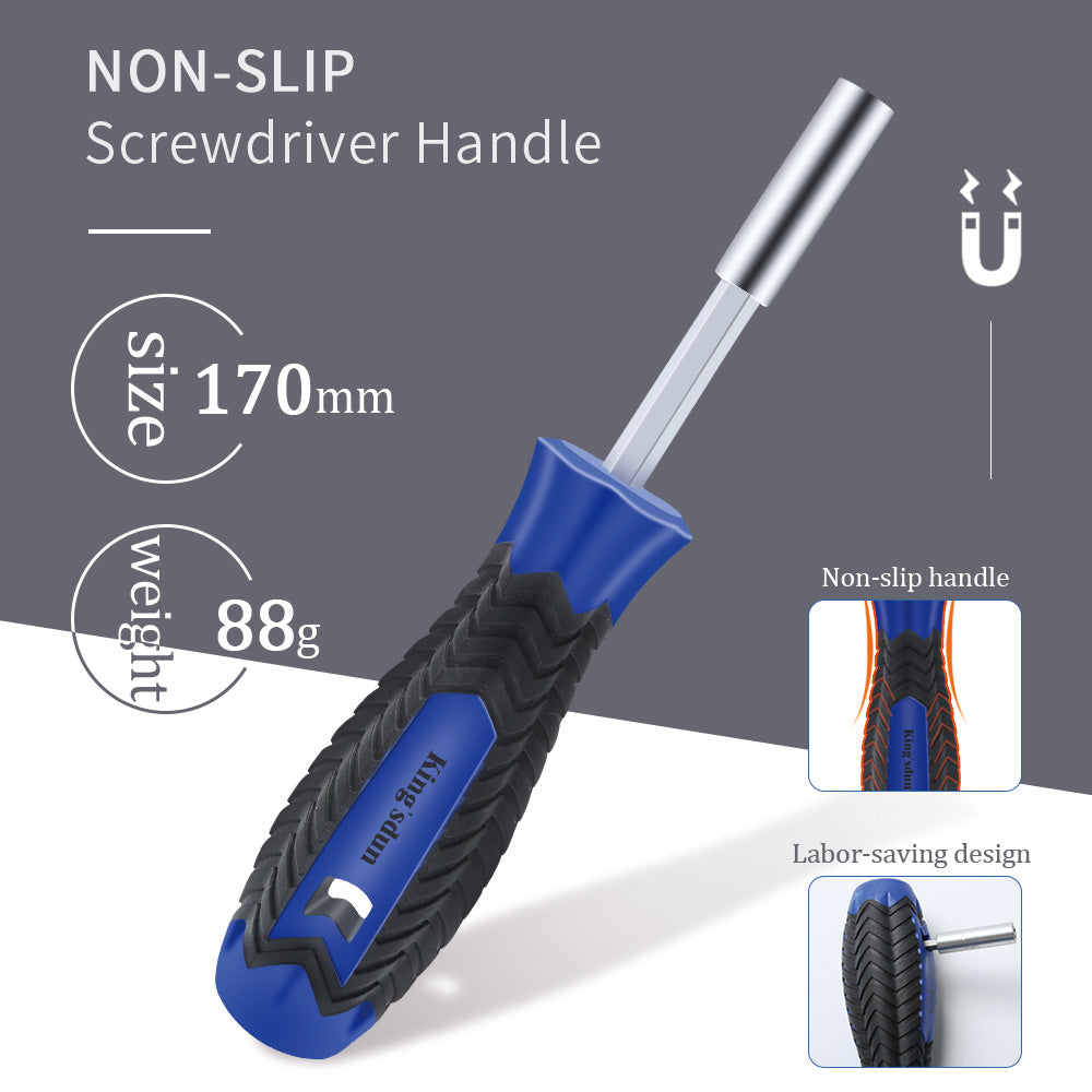 KING'SDUN KS-840126 117Pcs Precision Screwdriver Set with 108-Bits / Magnetizer Portable Repair Tool Kit for Watches, Cameras