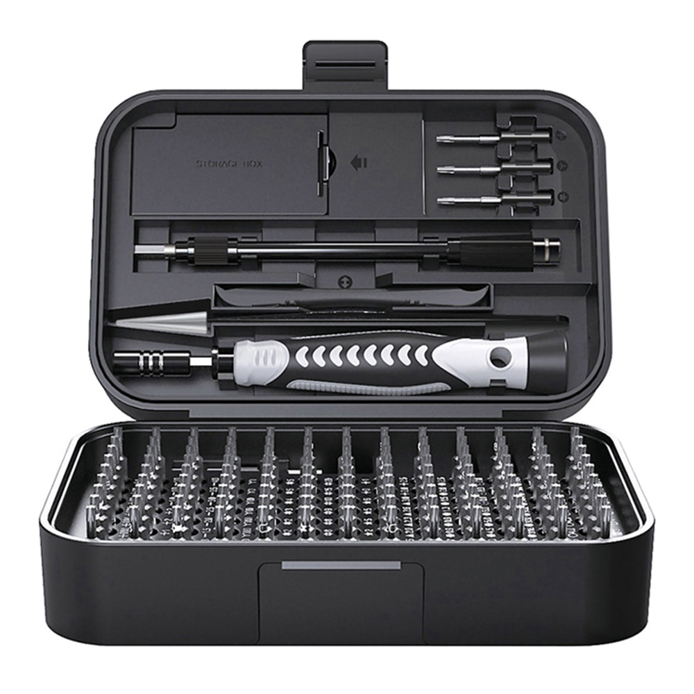 KING'SDUN KS-840130 130-in-1 Precision Screwdriver Set with 120-Bits / Tweezers Portable Repair Tool Kit for Watches, Cameras