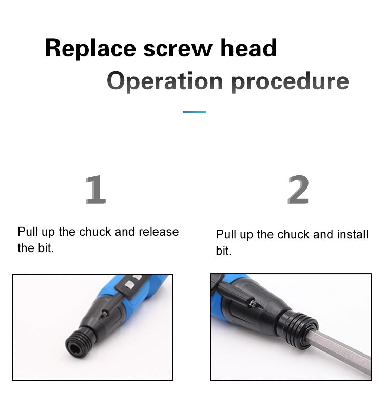 Multifunctional USB Rechargeable Cordless 3.6V 6.35mm Electric Screwdriver Repair Tool with LED Light