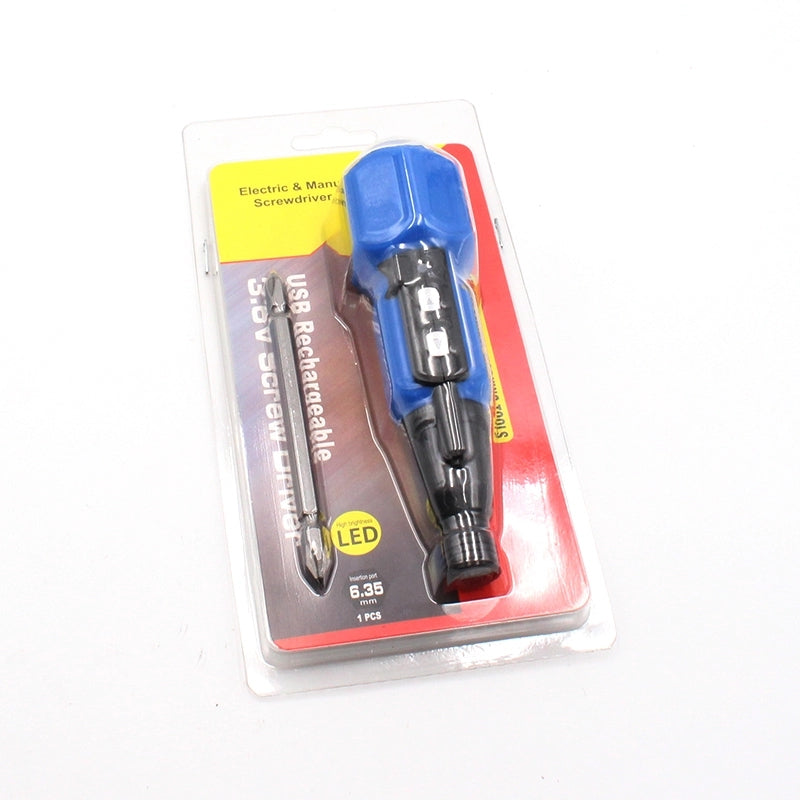 Multifunctional USB Rechargeable Cordless 3.6V 6.35mm Electric Screwdriver Repair Tool with LED Light