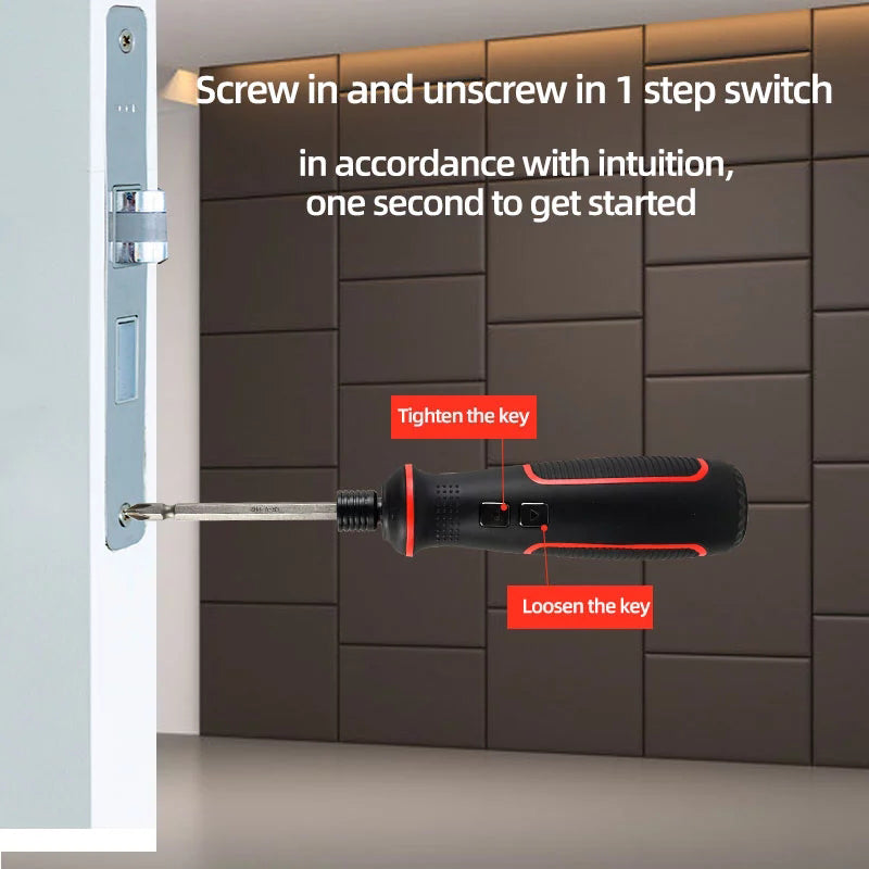 3.6V Electric Screwdriver USB Rechargeable Automatic Screwdriver Hand Drill with LED Light