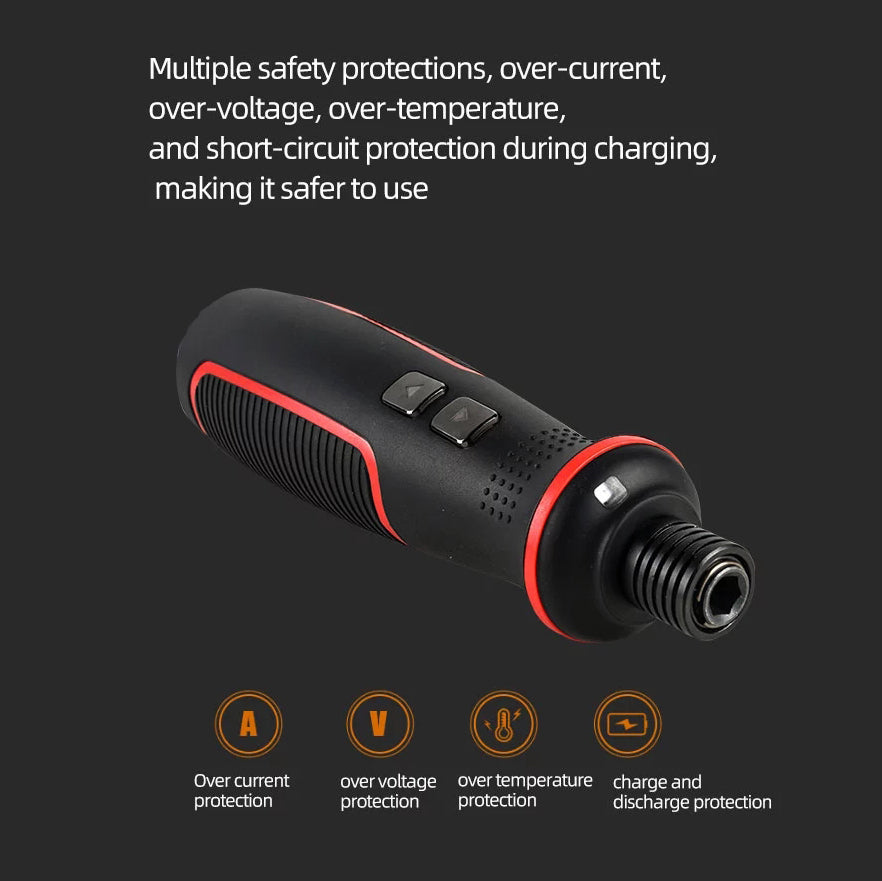 3.6V Electric Screwdriver USB Rechargeable Automatic Screwdriver Hand Drill with LED Light