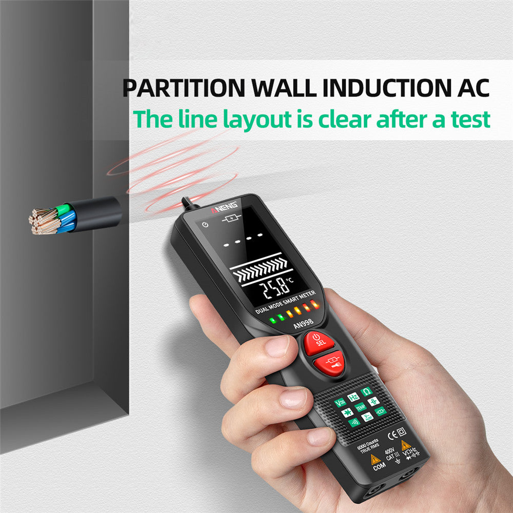 Aneng AN998  Digital Multimeter 6000 Counts Auto Range AC/DC Voltmeter OHM HZ Temperature Tester