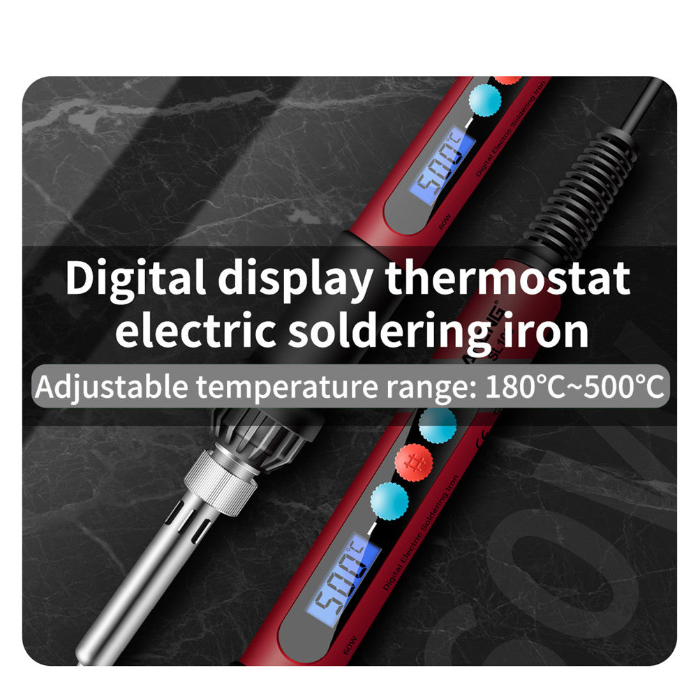 Aneng SL103 18Pcs 60W LCD Display Electric Soldering Iron Kit with Adjustable Temperature Function - EU Plug