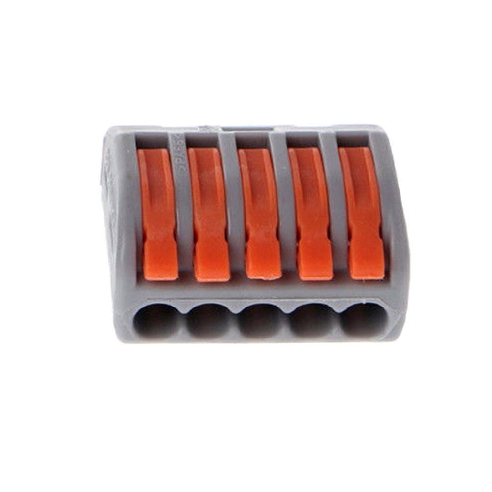 42Pcs PCT-415 5-Port Compact Wire Wiring Connector Fast Connection Lever Conductor Terminal Block