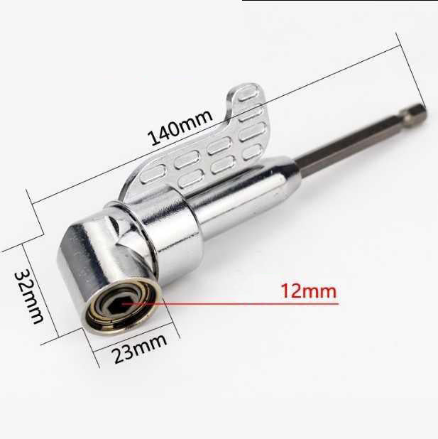 105° Right Angle Magnetic Drill Adapter with 1/4" Hex Shank for Screwdriver Bits Power Tool Accessories