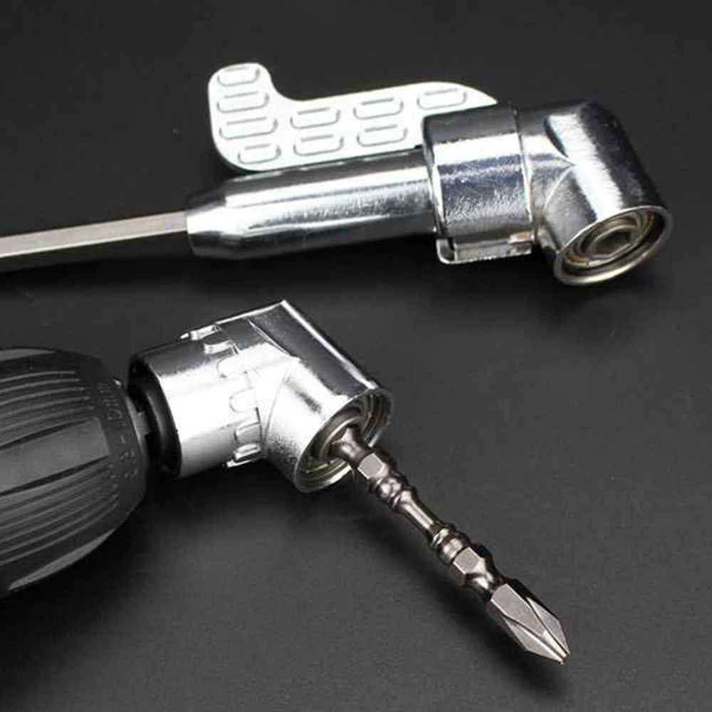 105° Right Angle Magnetic Drill Adapter with 1/4" Hex Shank for Screwdriver Bits Power Tool Accessories