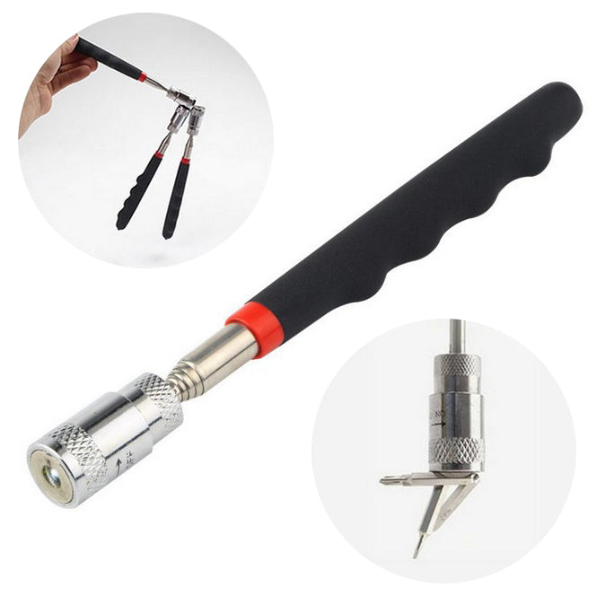 Magnetic Extendable Pick up Tool with LED Light for Finding Small Metal Items Iron Nails Screws