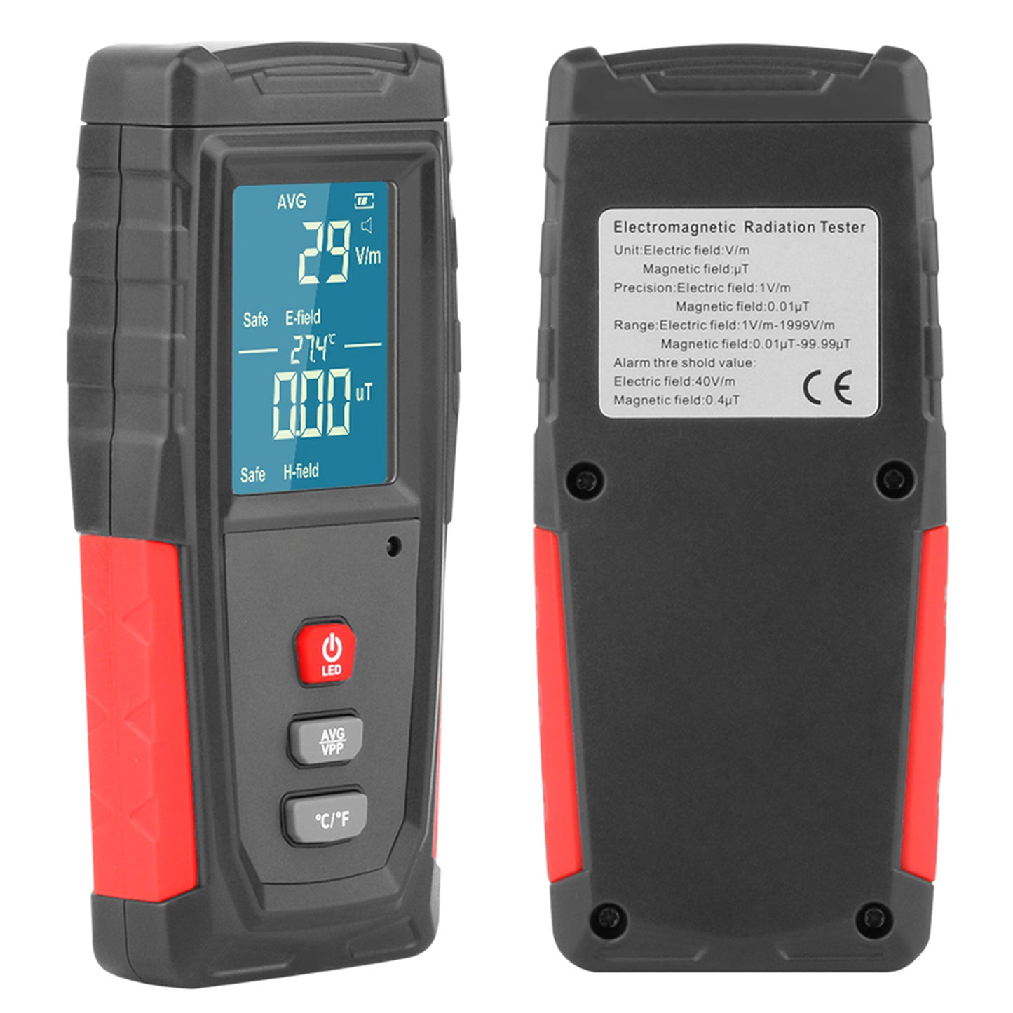 Uniqkart WT3121 Digital LCD EMF Meter Electromagnetic Radiation Tester Electric Field Magnetic Field Dosimeter Handheld Detector