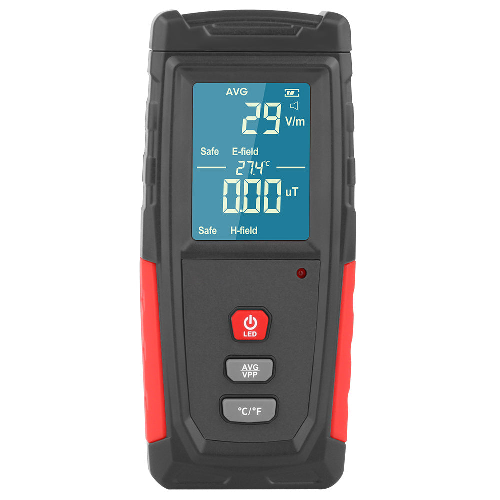 Uniqkart WT3121 Digital LCD EMF Meter Electromagnetic Radiation Tester Electric Field Magnetic Field Dosimeter Handheld Detector