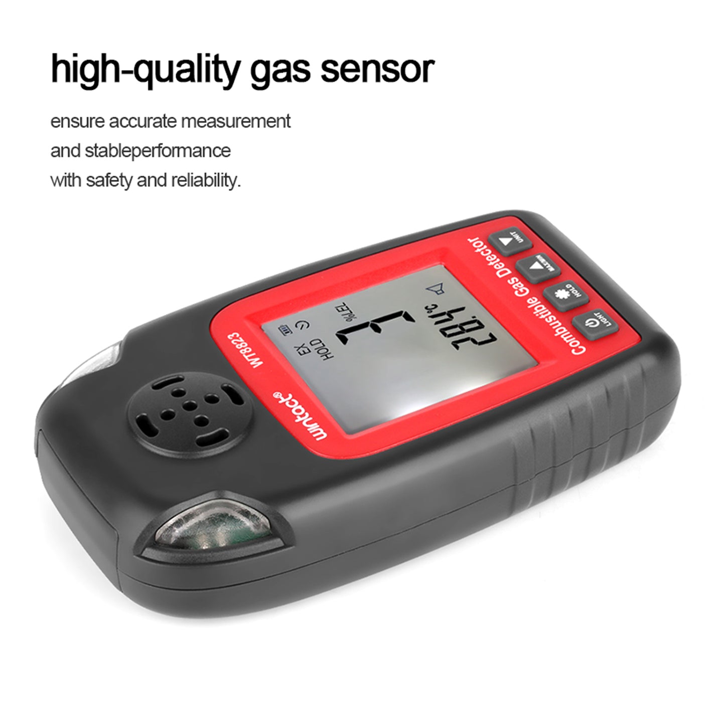 Uniqkart WT8823 Combustible Gas Alarm Detector Flammable Gas Leakage Monitor Digital LCD Display Gas Leak Analyzer