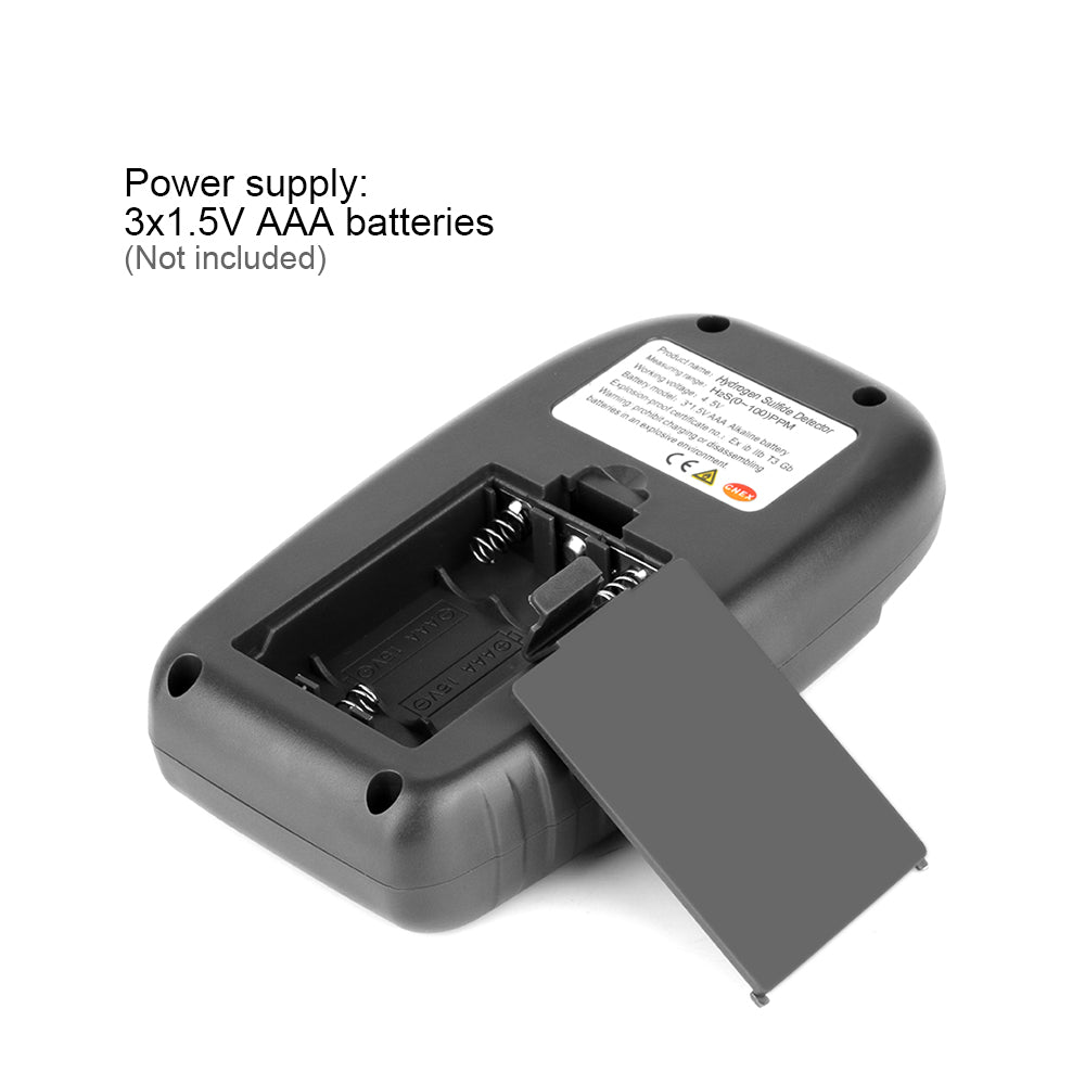 Uniqkart WT8822 Hydrogen Sulfide Detector H2S Gas Sensor High Sensitive Poisoning Alarm Tester