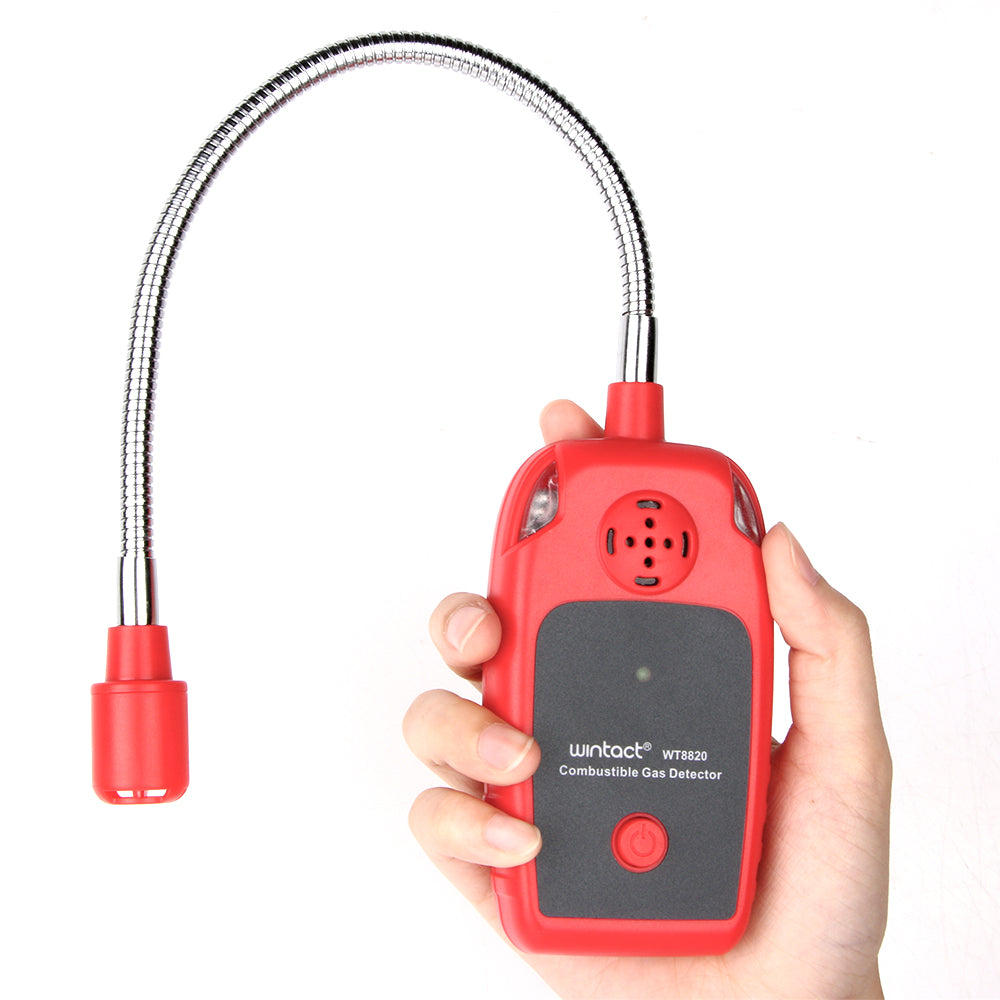 Uniqkart WT8820 Handheld Combustible Gas Detector Flammable Natural Gas Leakage Sensor Tester with Gooseneck Sensor