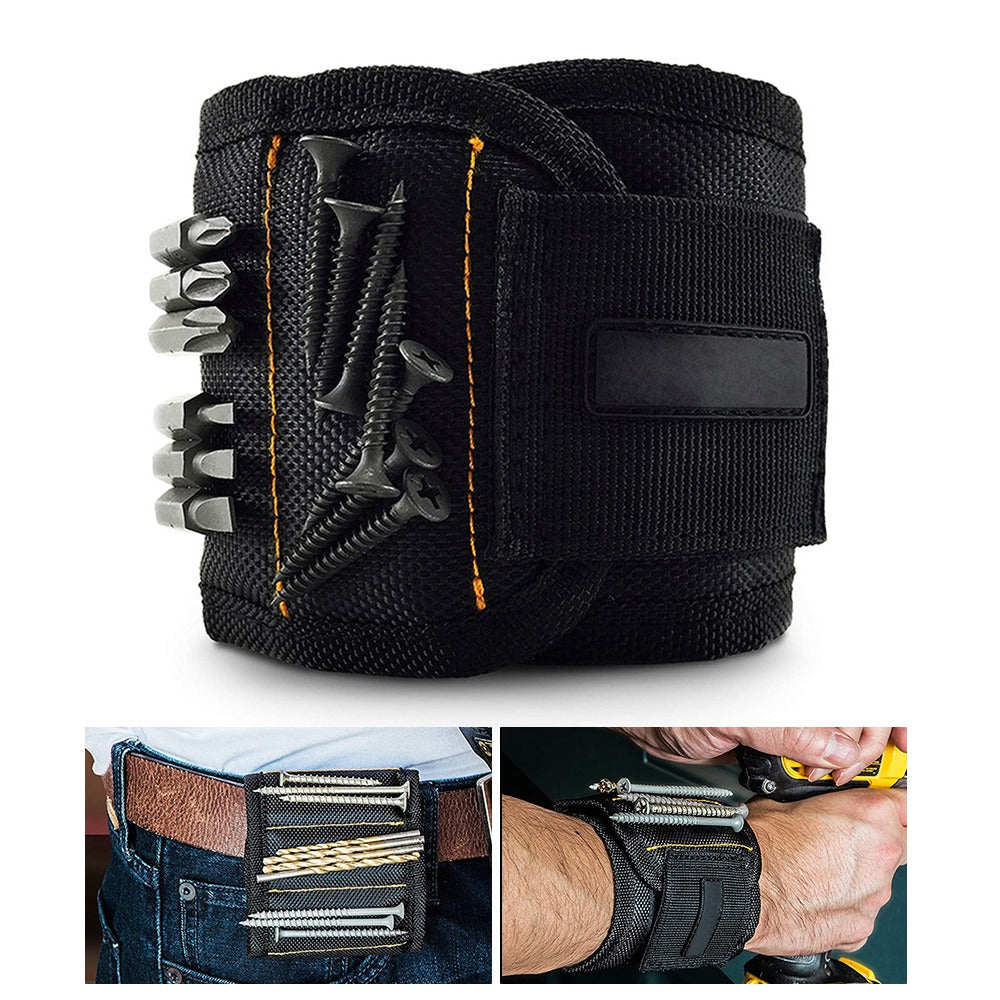 Magnetic Wrist Support Band Adjustable Bracelet Strap for Holding Screws Nail Bolt Tools