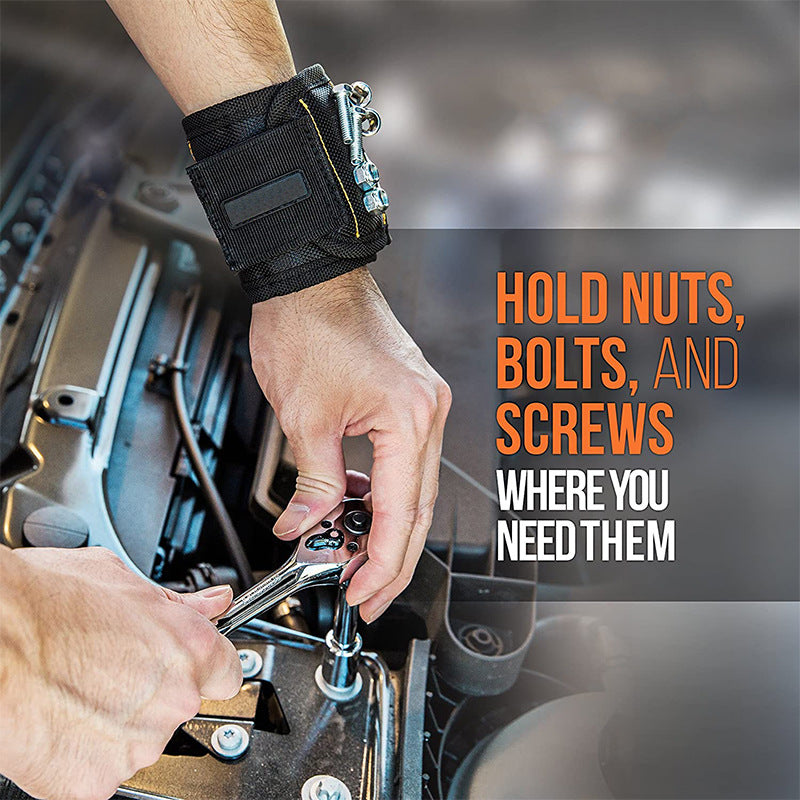 Magnetic Wrist Support Band Adjustable Bracelet Strap for Holding Screws Nail Bolt Tools