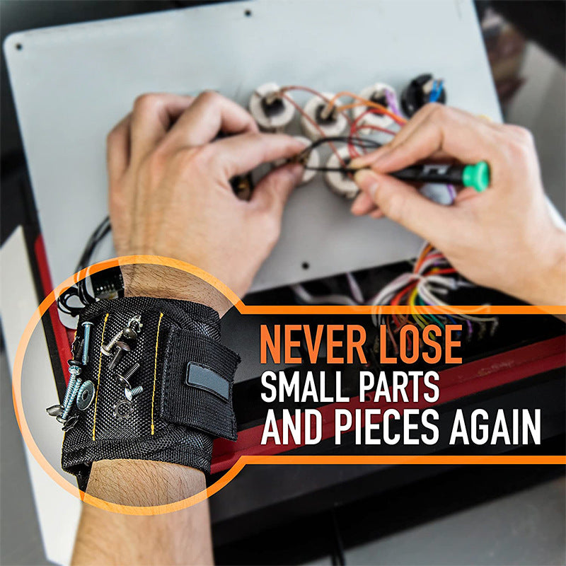 Magnetic Wrist Support Band Adjustable Bracelet Strap for Holding Screws Nail Bolt Tools