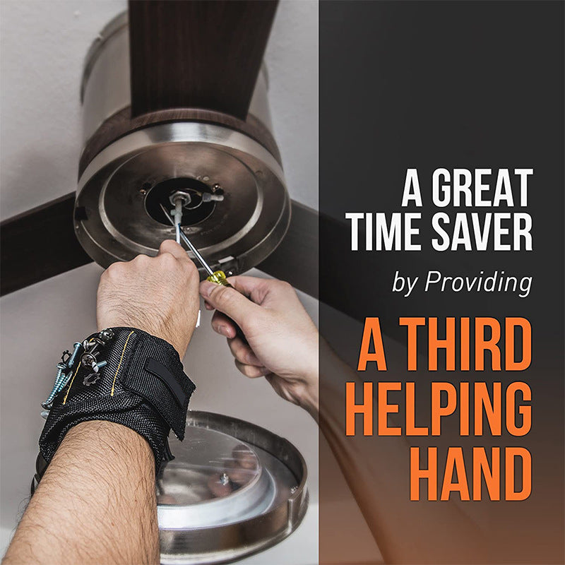 Magnetic Wrist Support Band Adjustable Bracelet Strap for Holding Screws Nail Bolt Tools