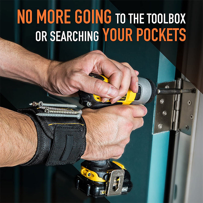 Magnetic Wrist Support Band Adjustable Bracelet Strap for Holding Screws Nail Bolt Tools