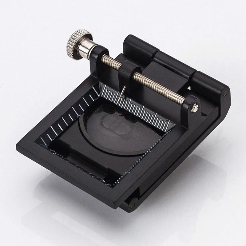 905A 10X Dual LED Light Optical Glass Metal Foldable Magnifying Glass Cloth Observing Magnifier with Scale