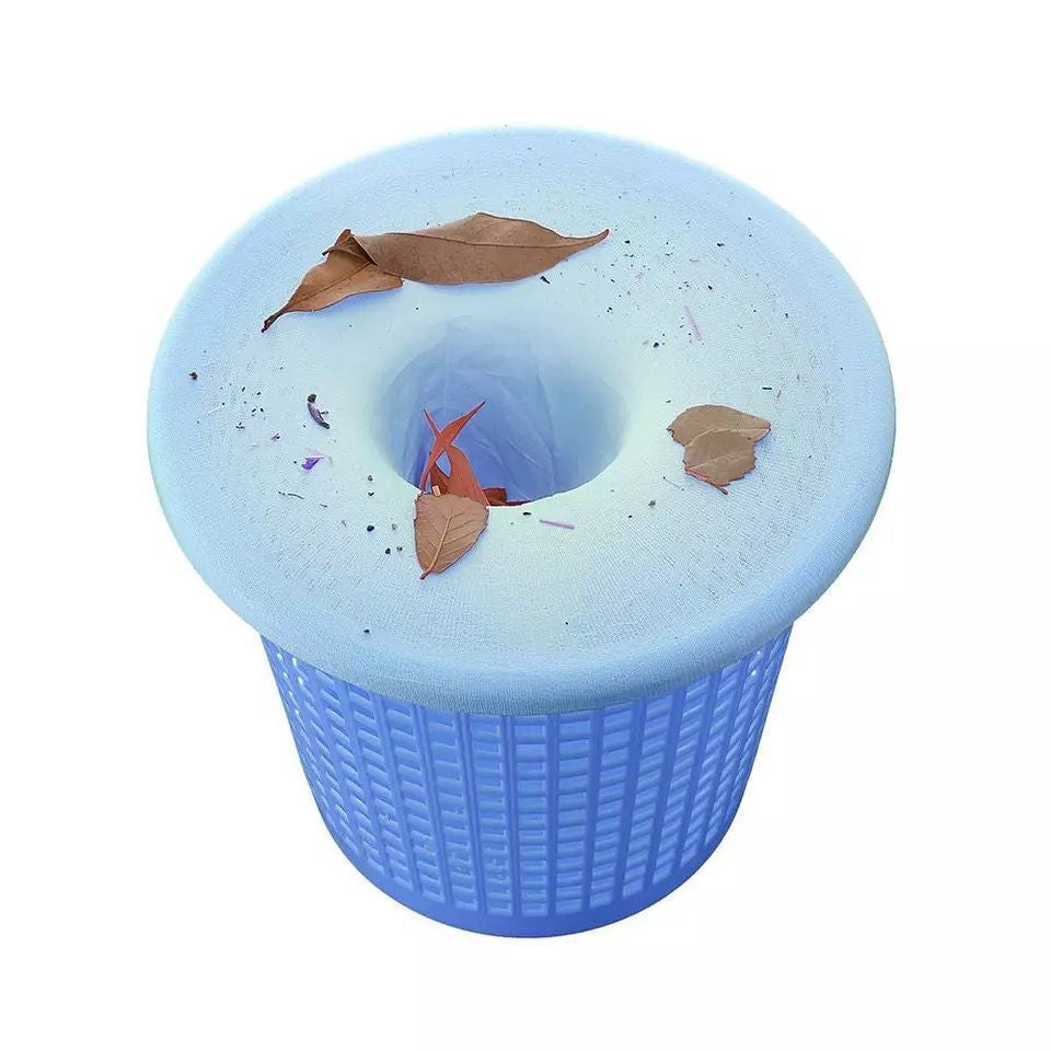 20Pcs Nylon Elastic Pool Basket Skimmer Mesh Pouch Swimming Pool Garbage Filter Socks - Blue