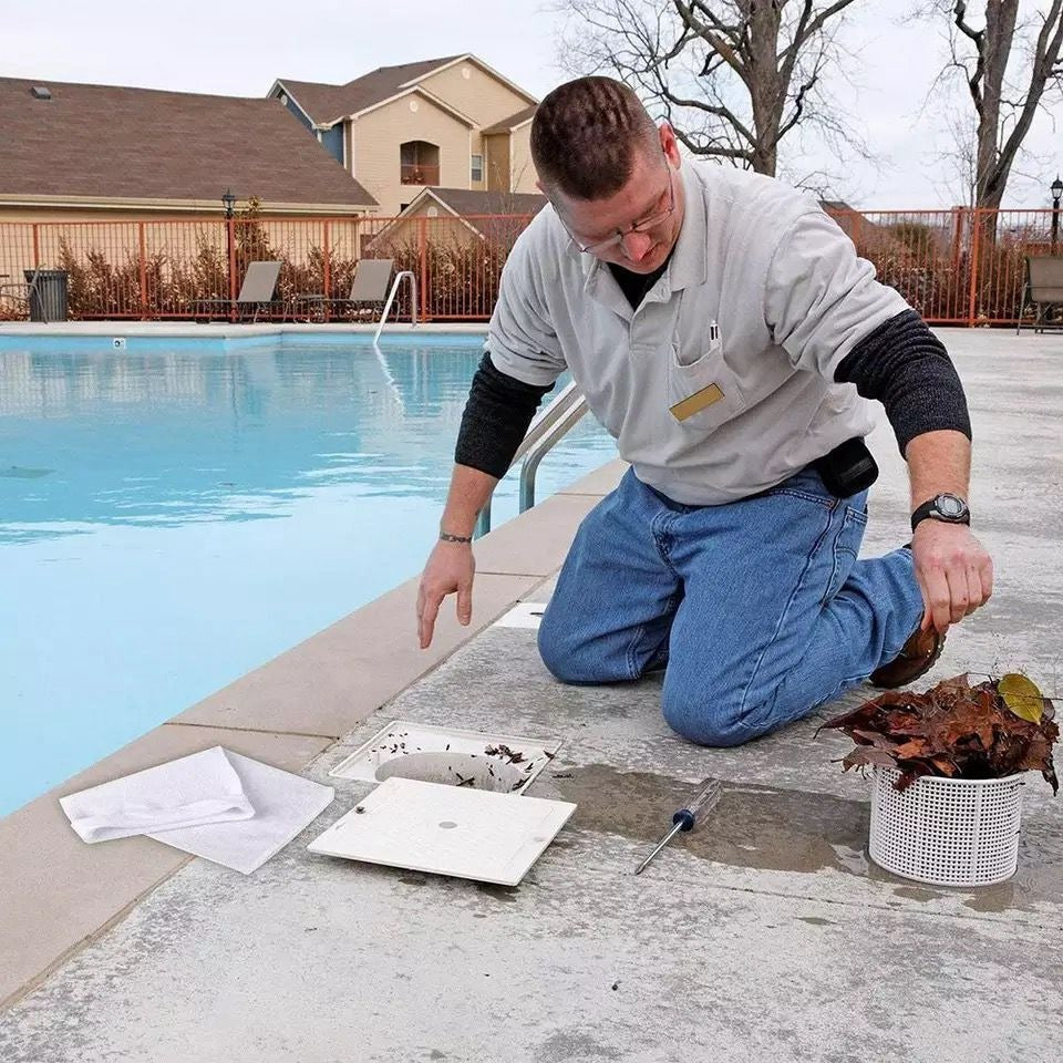 20Pcs Nylon Elastic Pool Basket Skimmer Mesh Pouch Swimming Pool Garbage Filter Socks - Blue