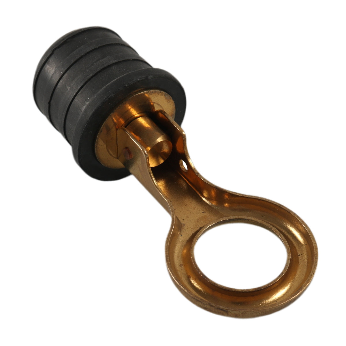 A6870 1 - 1 / 4 Inch Boat Yacht Drain Plug O-Handle Twist Turn Drain Plug Snap Brass Drain Plug