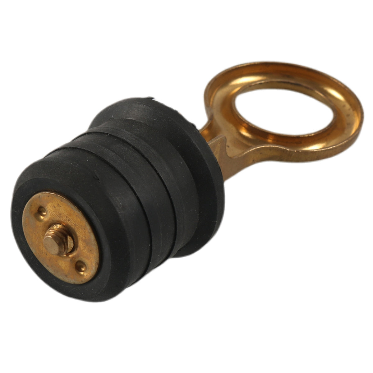 A6870 1 - 1 / 4 Inch Boat Yacht Drain Plug O-Handle Twist Turn Drain Plug Snap Brass Drain Plug