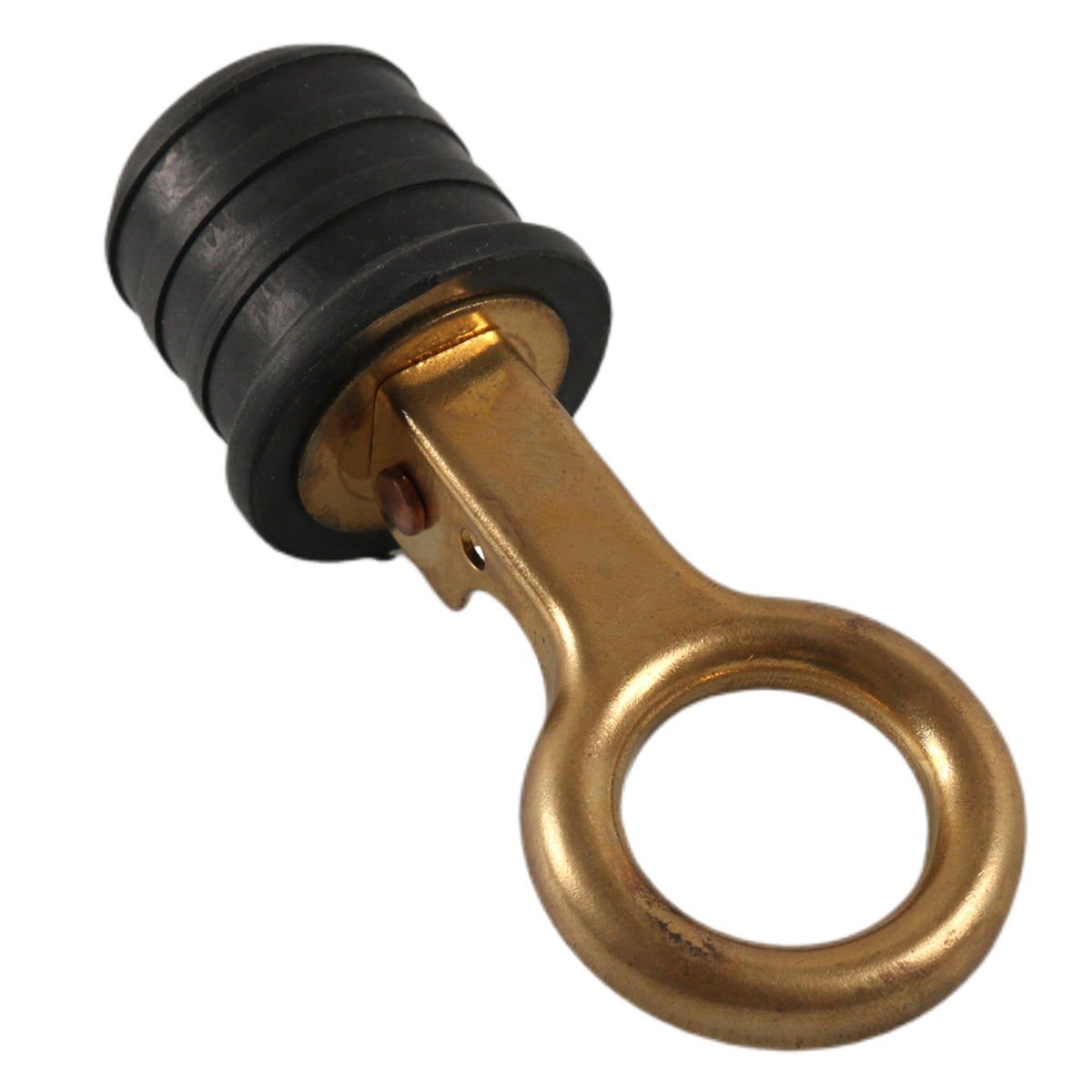 A6870 1 - 1 / 4 Inch Boat Yacht Drain Plug O-Handle Twist Turn Drain Plug Snap Brass Drain Plug